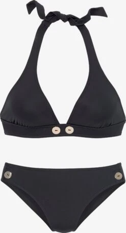 Grands Bonnets Triangle Bikini Femme Noir