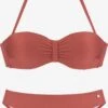 S.Oliver Bikinis à Armatures Bandeau Bikini Femme Rouge Rouille