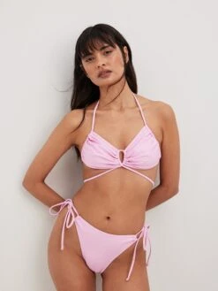 NA-KD Hauts De Bikinis Col Montant Hauts De Bikini Femme Rose
