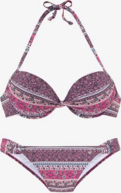 S.Oliver Bikinis à Armatures Push-up Bikini Femme Rose Néon / Rose Clair