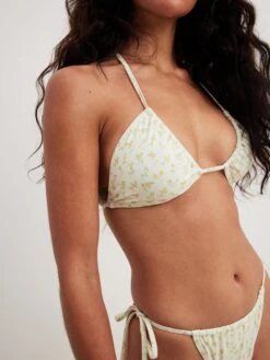 NA-KD Hauts De Bikinis Triangles Triangle Hauts De Bikini Femme Jaune Pastel
