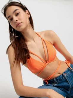 Hauts De Bikinis Triangles Triangle Hauts De Bikini Gina Femme Mandarine -Lumiere de Bikini Boutique fa260cc09306035e12e784a7cbbb7b60