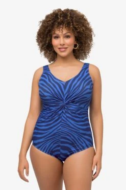 Ulla Popken Maillots De Bain Une Pièce Bustier Maillot De Bain Femme Bleu -Lumiere de Bikini Boutique fbf134084512e5cc4f51f45d66dea647